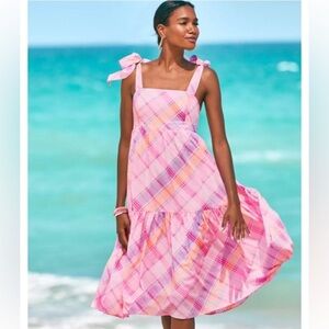 Anlee Cotton Midi Dress Size 6